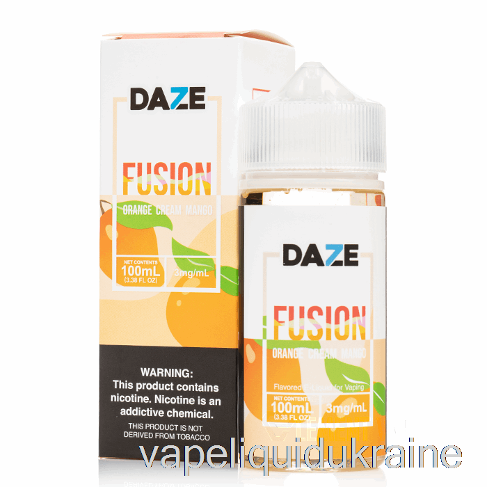 Vape Liquid Ukraine Orange Cream Mango - 7 Daze Fusion - 100mL 3mg